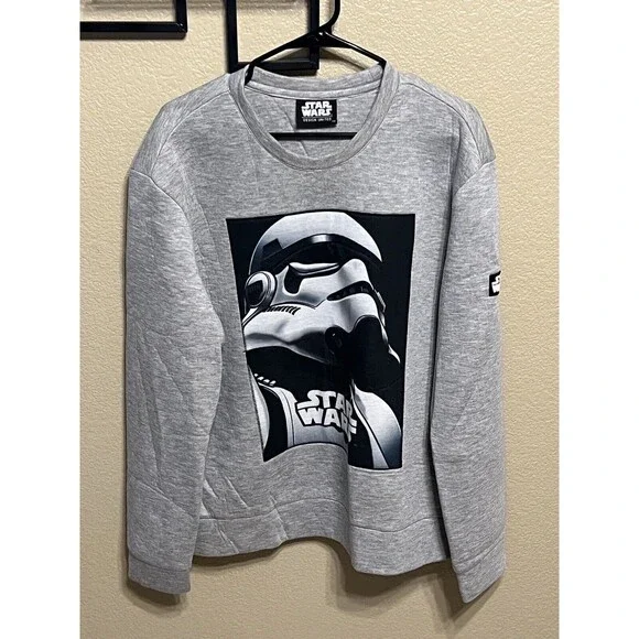 Rare Star Wars X Design United Stormtrooper Stitched Patch Sweatshirt Mens L